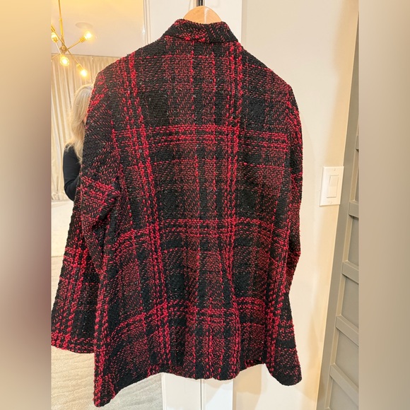 Lane Bryant Jacket Red and Black Plaid Size 14/16 NWT - Picture 6 of 10